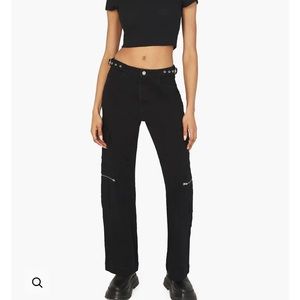 Weworewhat UTILITY STRETCH TWILL DENIM STRAIGHT JEAN